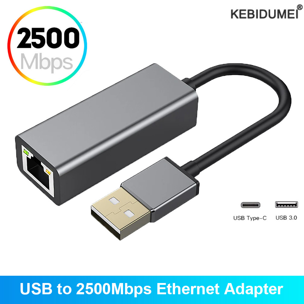 2500Mbps Network Card Type C USB to RJ45 Converter Free Driver