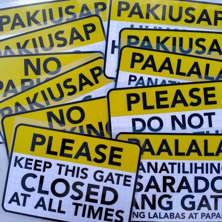 ♞panatilihing Sarado Ang Gate Pinto Sign Laminated Signage Sign Board Shopee Philippines 3628