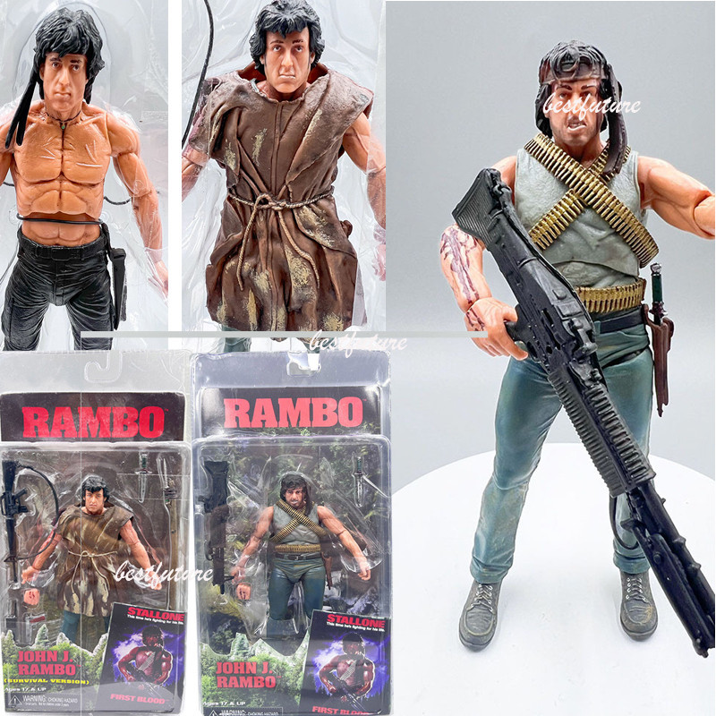 First Blood NECA John Rambo Articulado Action Figure Model Dolls ...