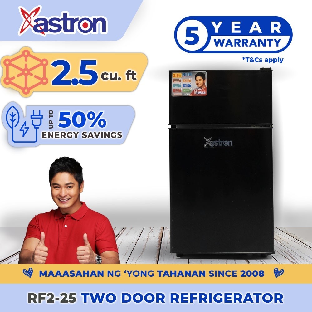 Astron RF2-25 Top Freezer Two Door Refrigerator (2.5 Cubic Feet ...