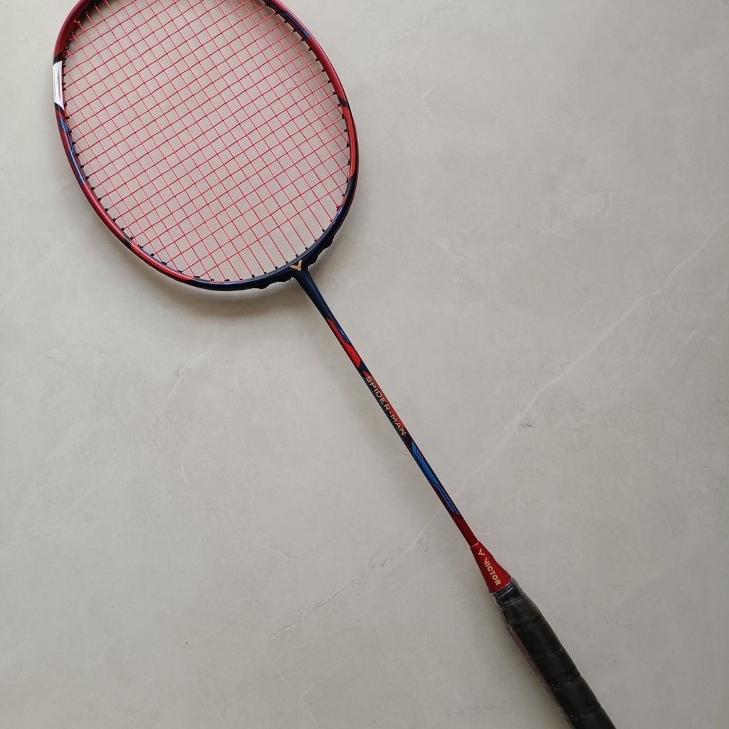 Victor Badminton Racket Raket Badminton Spiderman Limited +free Cover 