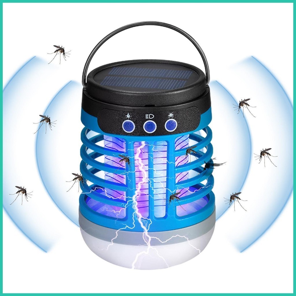 12 Pack Solar Powered Bug Zapper Mosquito Killer Lamp Outdoor Insect Trap