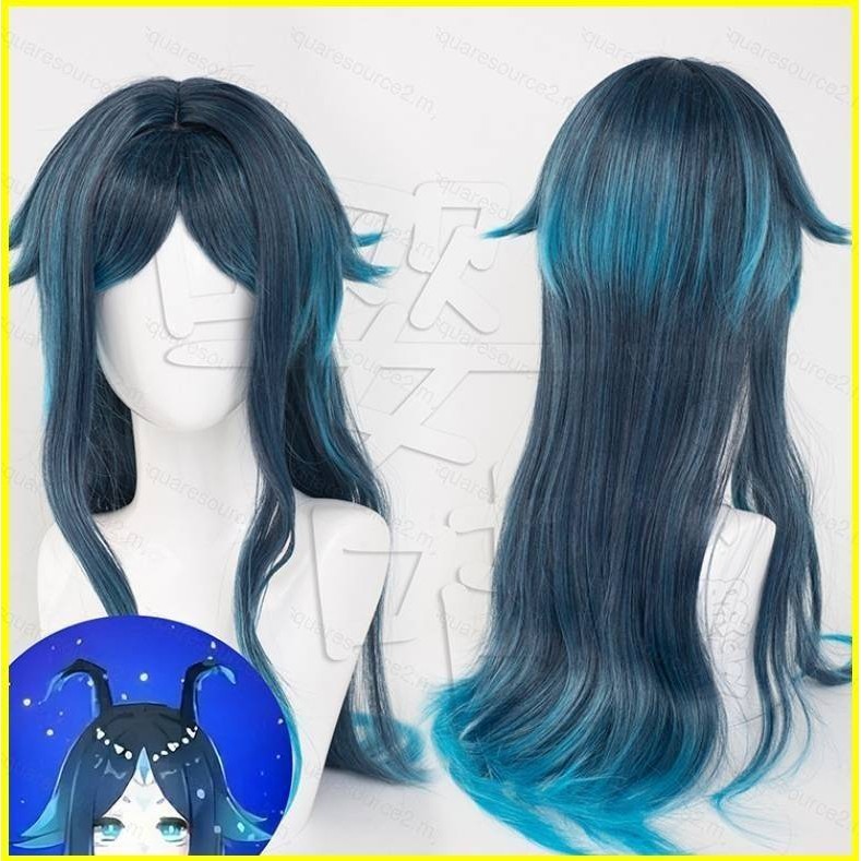 SQ2 Anime Genshin Impact Hydro Yaksha Cosplay Wig Woman Man Blue ...