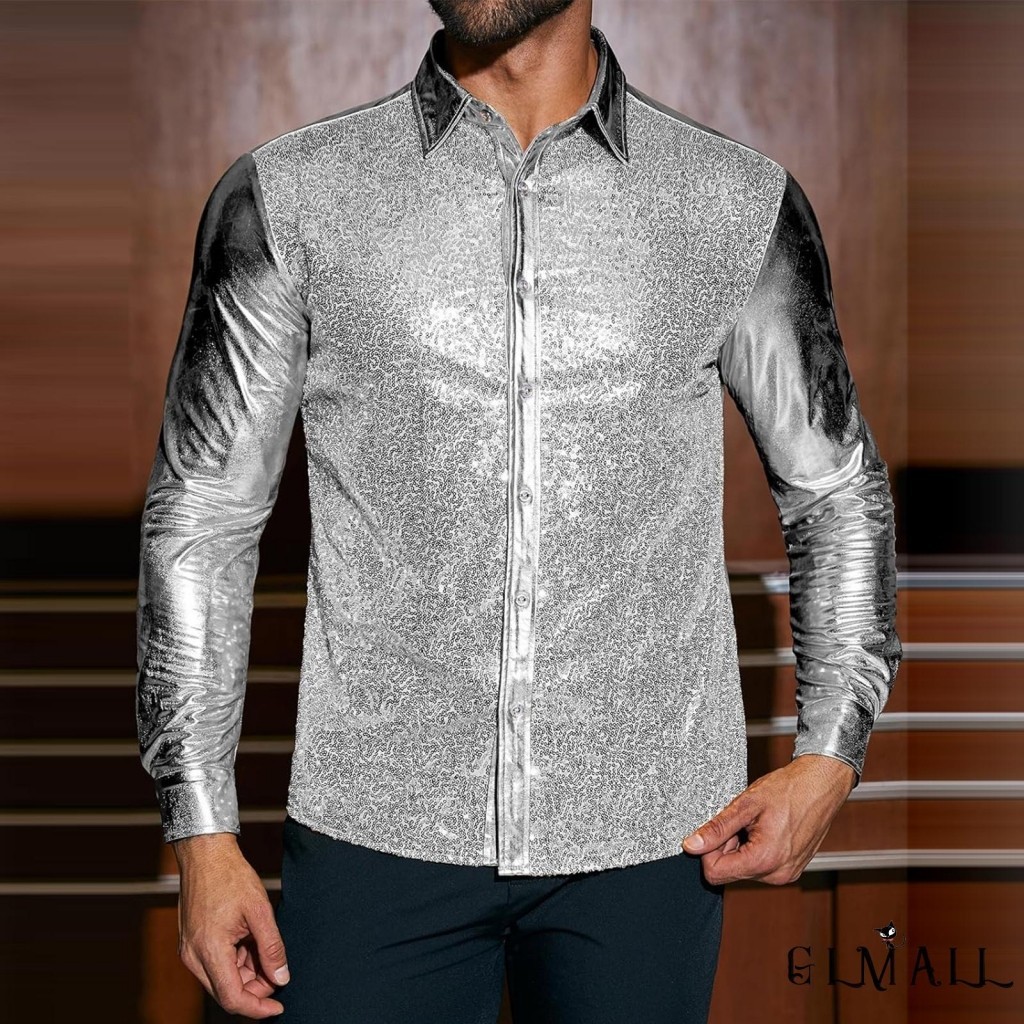 Elegant Glitter Shirt For Man Photos