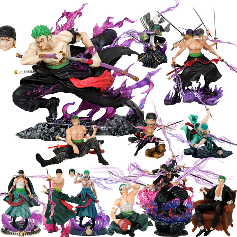 Action Figure One Piece Roronoa Zoro Action Figure Santoryu 28cm 