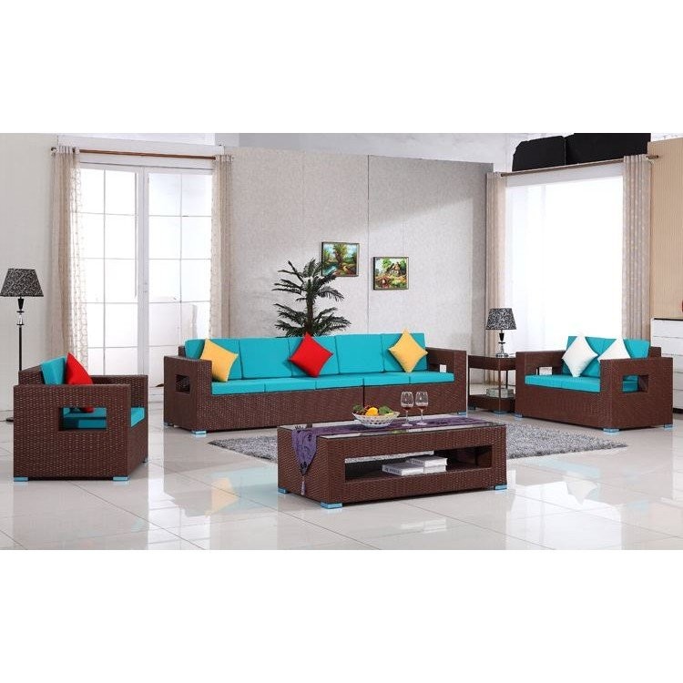 Outdoor Rattan Sofa Set Balcony Rattan Chair Sofa Living Room Three ...