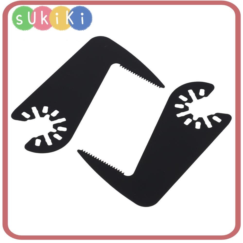 SUKIKI 6Pcs Drywall Saw Blade, Cut Angle Steel Multiple Oscillating Tools, Cutting Black 8.5*2