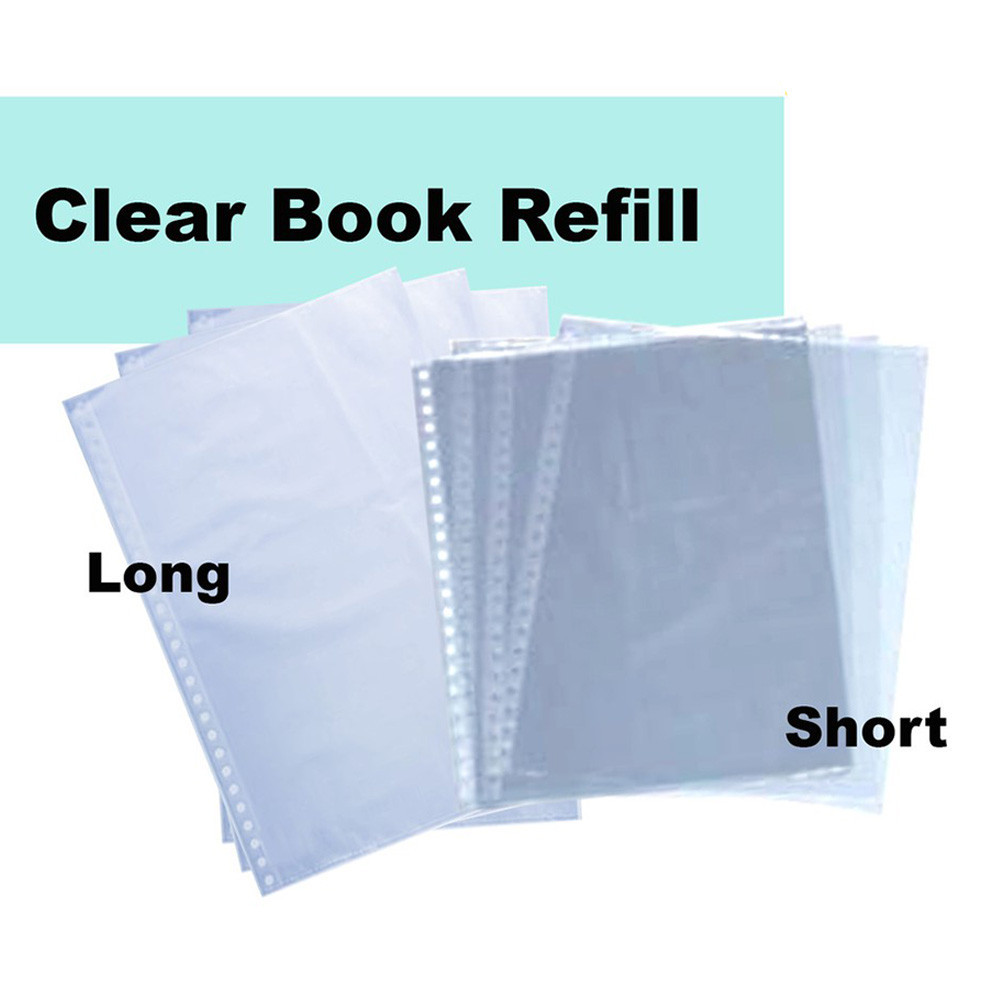 Mimi Clearbook Plastic Refill Pockets Clear Sheet Transparent Protector 