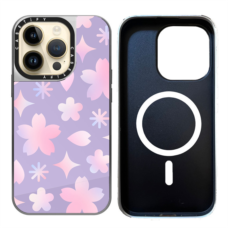 CASETiFY X Sheer Sakura Pattern Purple Magnetic suction CASETiFY X Sheer Sakura Pattern Purple Magnetic suction
