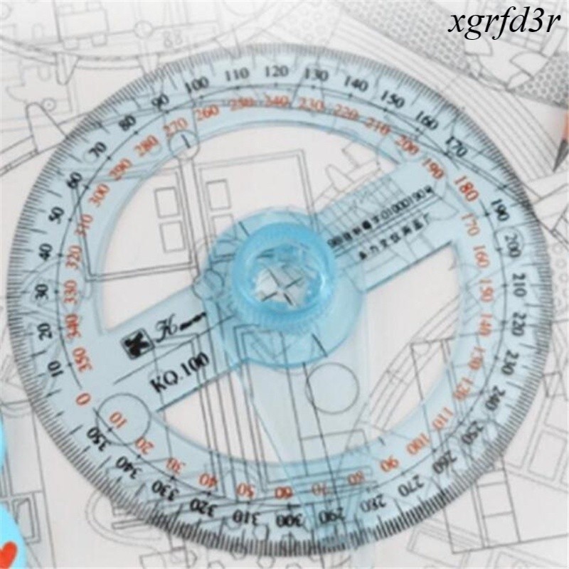 360 Built-in Scale Full Circle Pointer Protractor Angle Ruler | Shopee ...