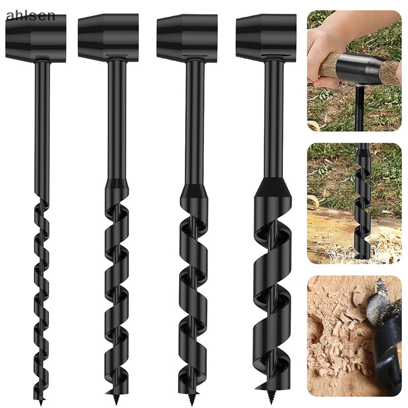 ahlsen Hand Wood Punch Manual Auger Drill Bush-Craft Carbon Steel ...