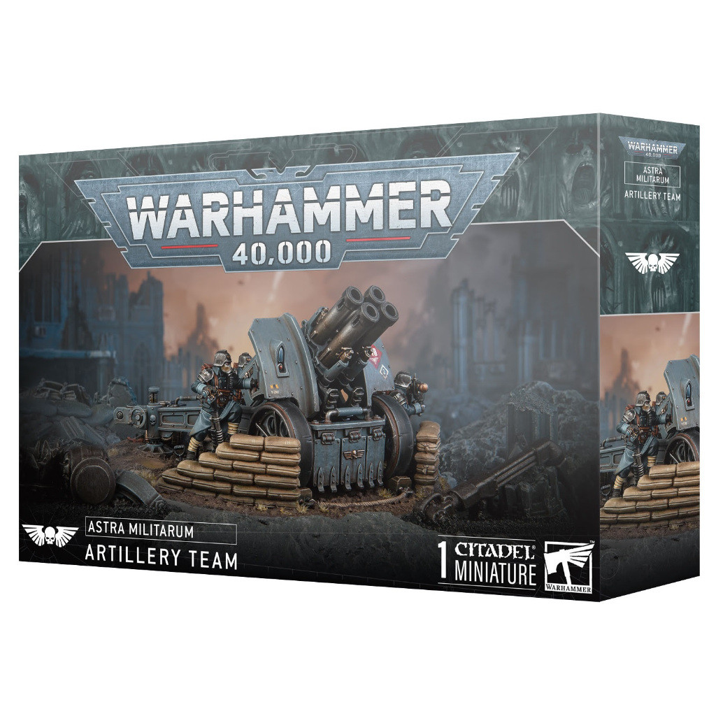 Figurine Krieg Artillery Team Astra Militarum – Warhammer 40k – Peinte Main – Commission