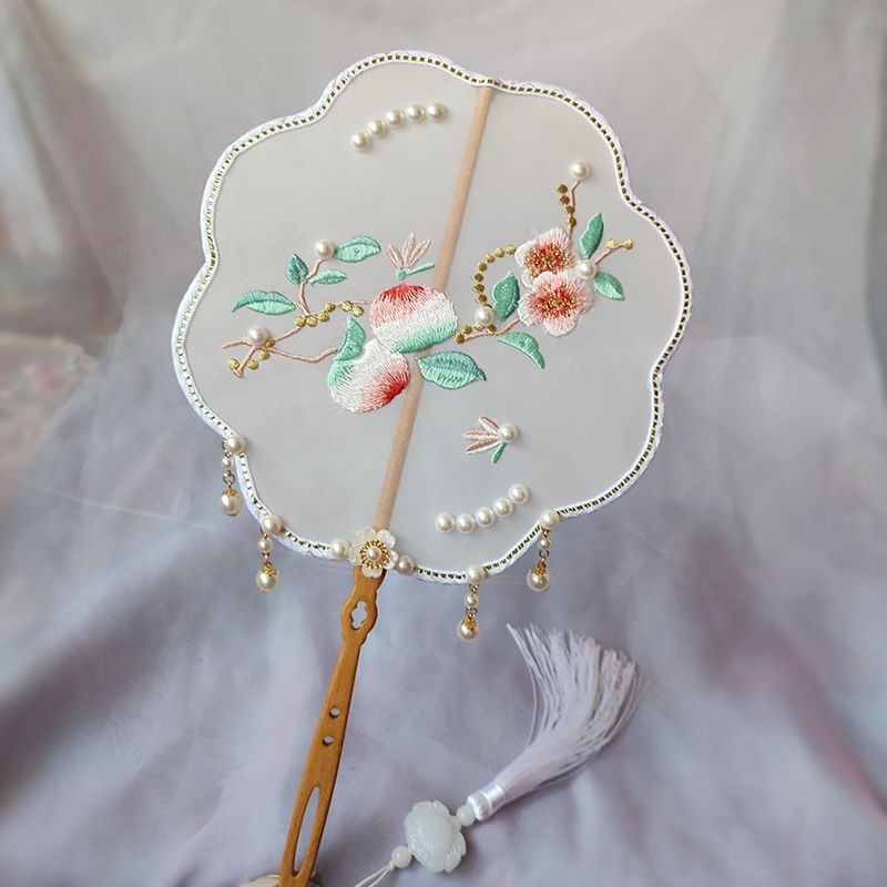 Antique Fan Long Handle Tassel Han Chinese Clothing Cheongsam Dance ...