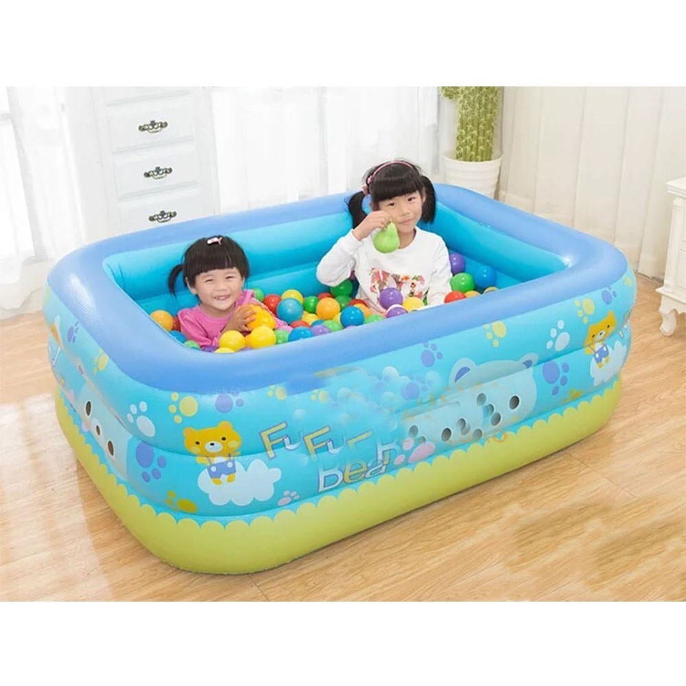 1.5 Inflatable swimming pool outdoor pool with FREE FOOT PUMP | Shopee ...