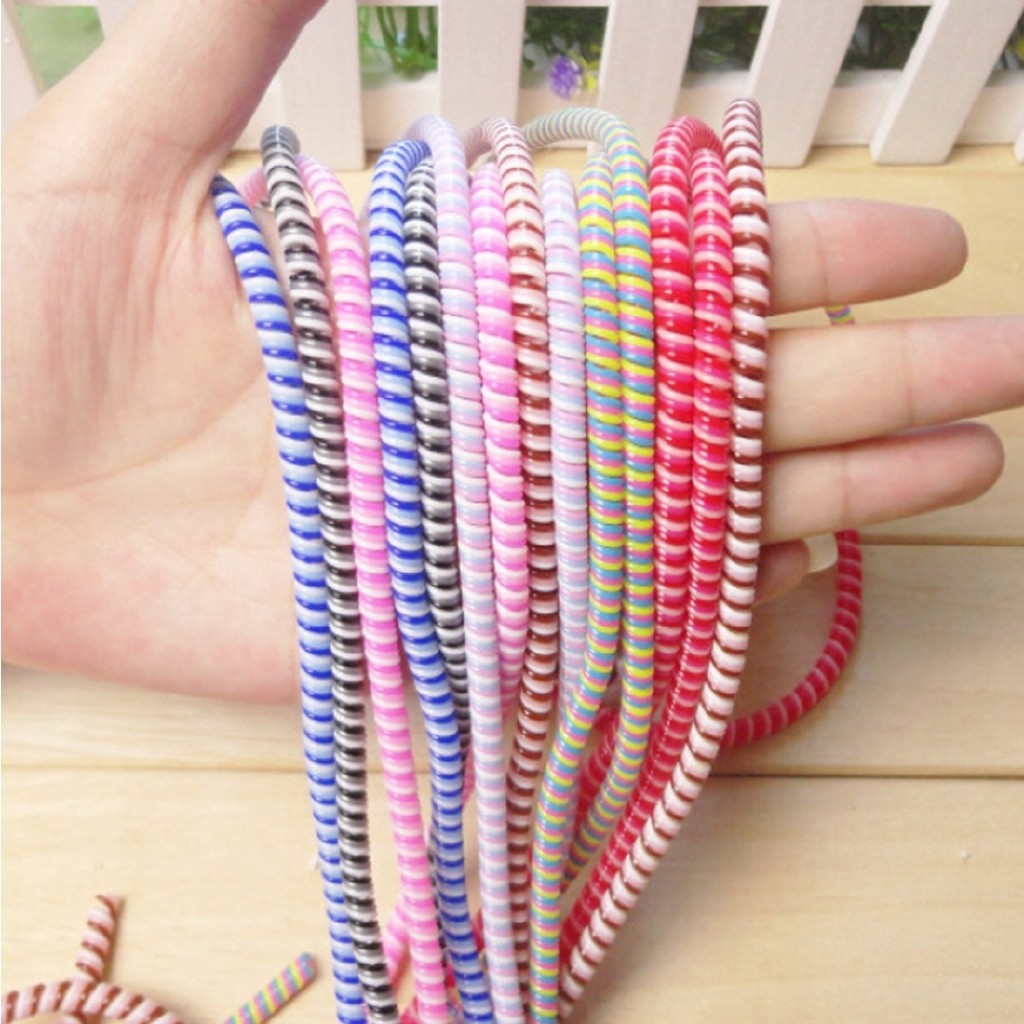 1.4M Charging Data Line Cable Protector Wire Cord Protection Wrap Cable ...