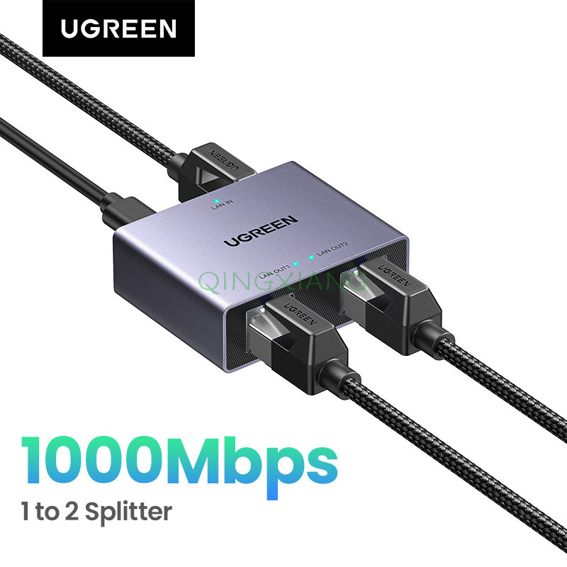 UGREEN 1000Mbps RJ45 Splitter 1 to 2 Ethernet Adapter Lan Connector ...