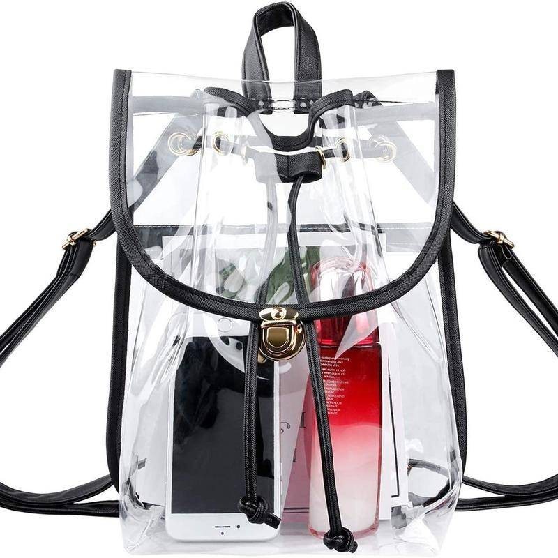 Pvc Transparent Backpack Outdoor Travel Backpack Stadium Visual ...