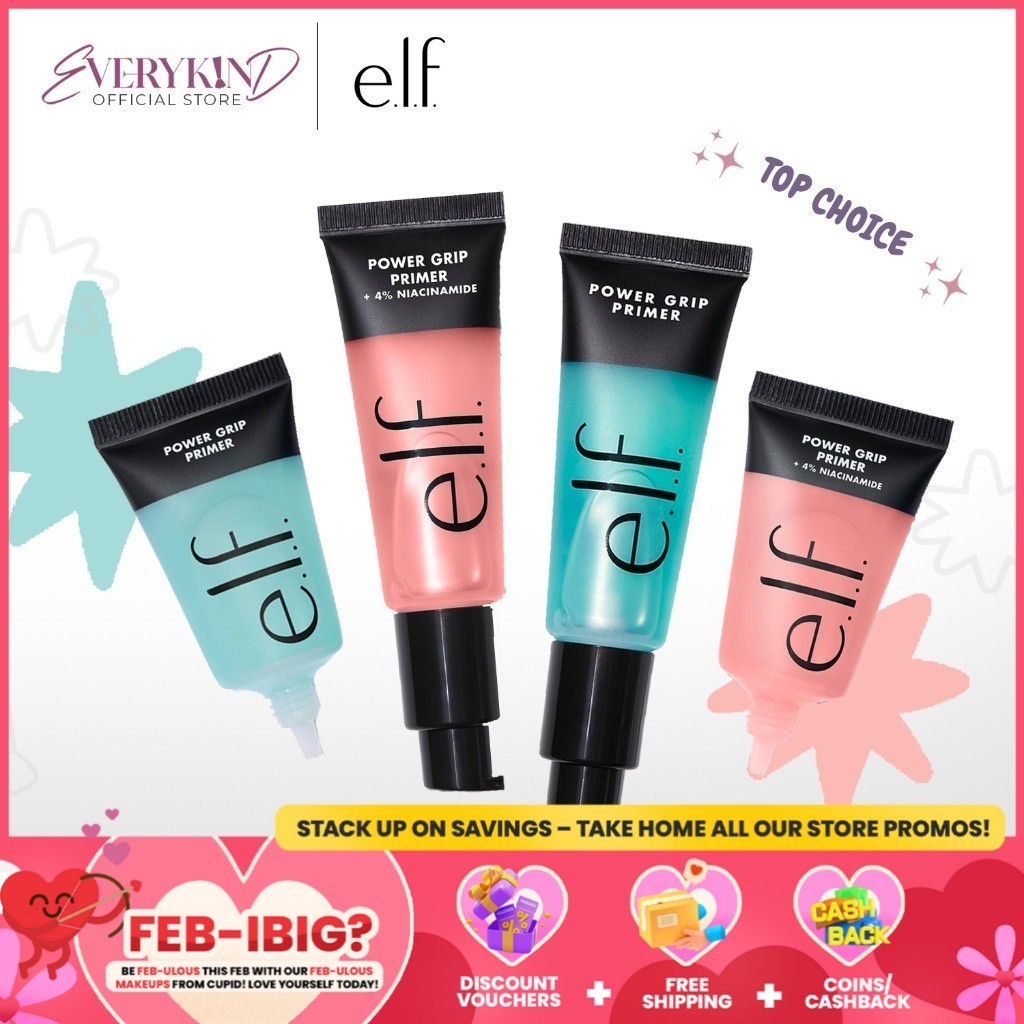 Elf Power Grip Primer + Niacinamide For All Skin Types, Longlasting