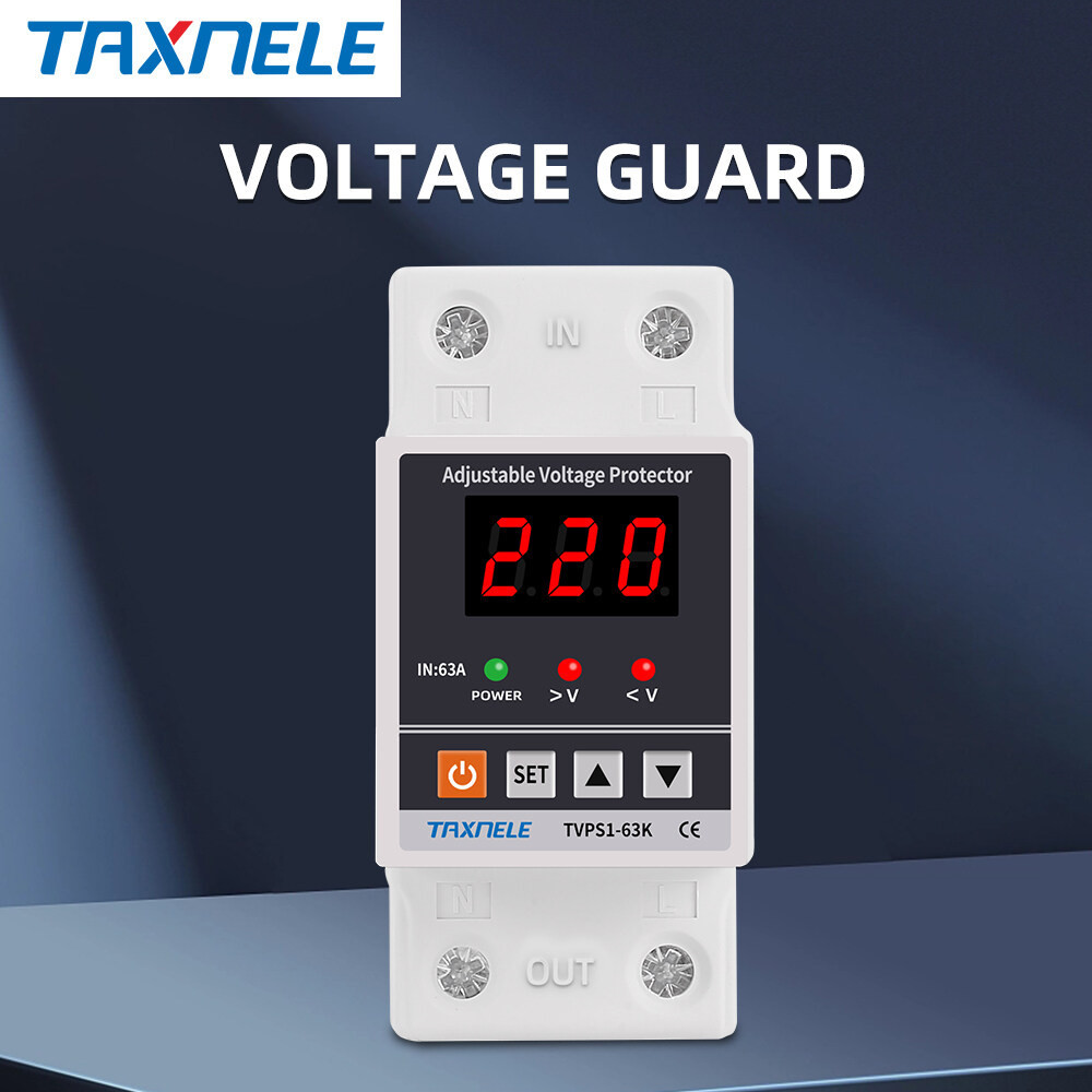 230V 40A 63A Din Rail Automatic Recovery Reconnect Over Under Voltage ...