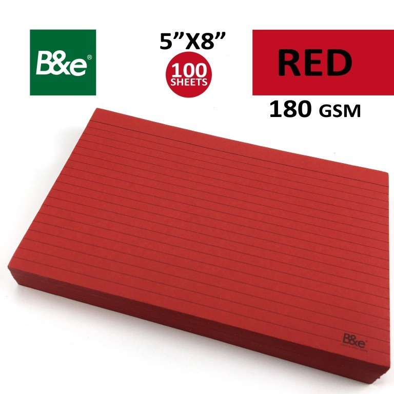 Bnesos Stationary School Supplies B&e Colored Index Card 5x8 100Sheets ...