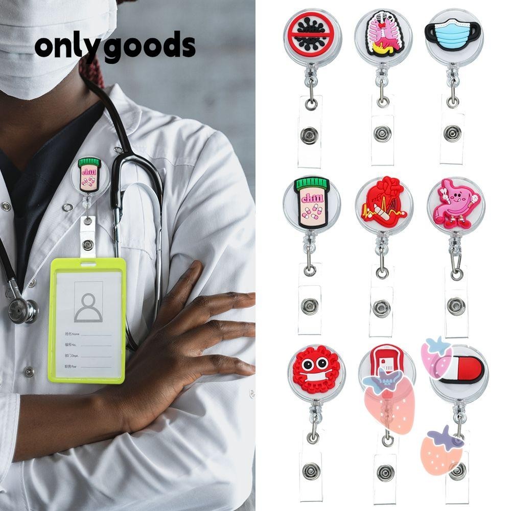 HERO” white doctor Badge Reels Retractable ID Badge Holder is a