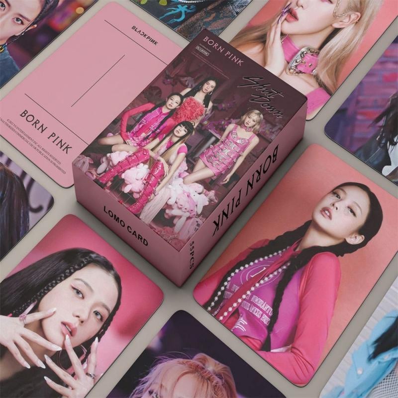 55 pieces of Blackpink small card Born Pink postcard peripheral ...