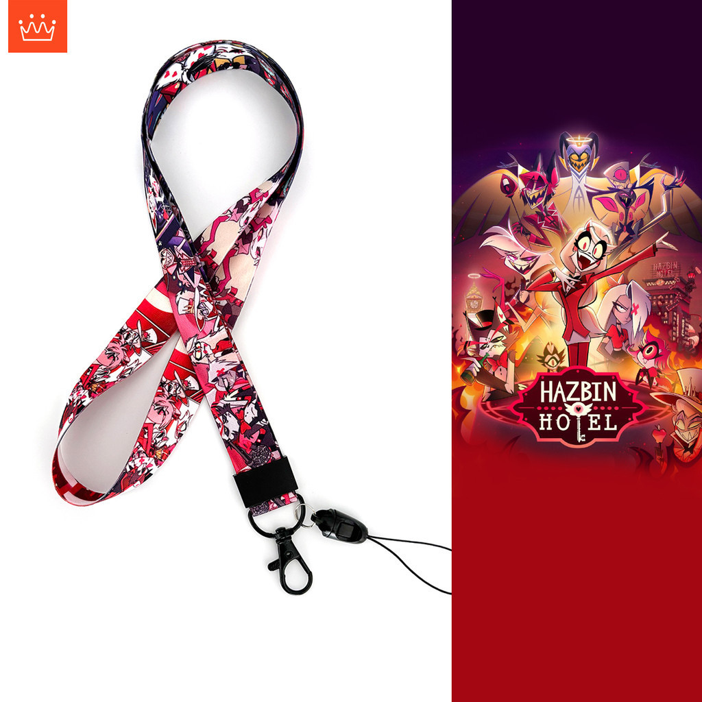 J· Hazbin Hotel Lanyard Cartoon Anti-Loss Hanging Rope ID Card Strap ...