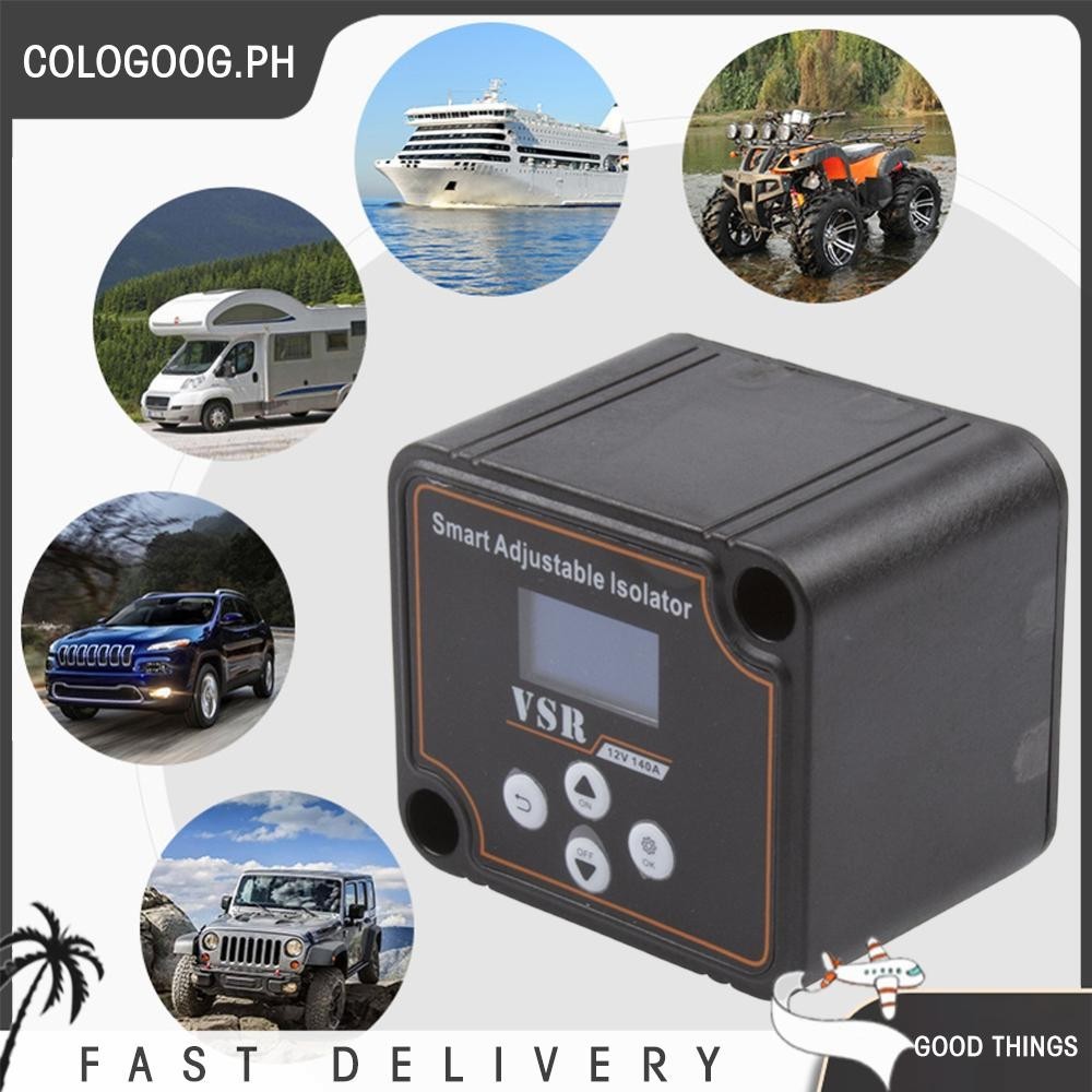 12V 140A Adjustable Dual Battery Isolator Split Charge VSR Car Relay