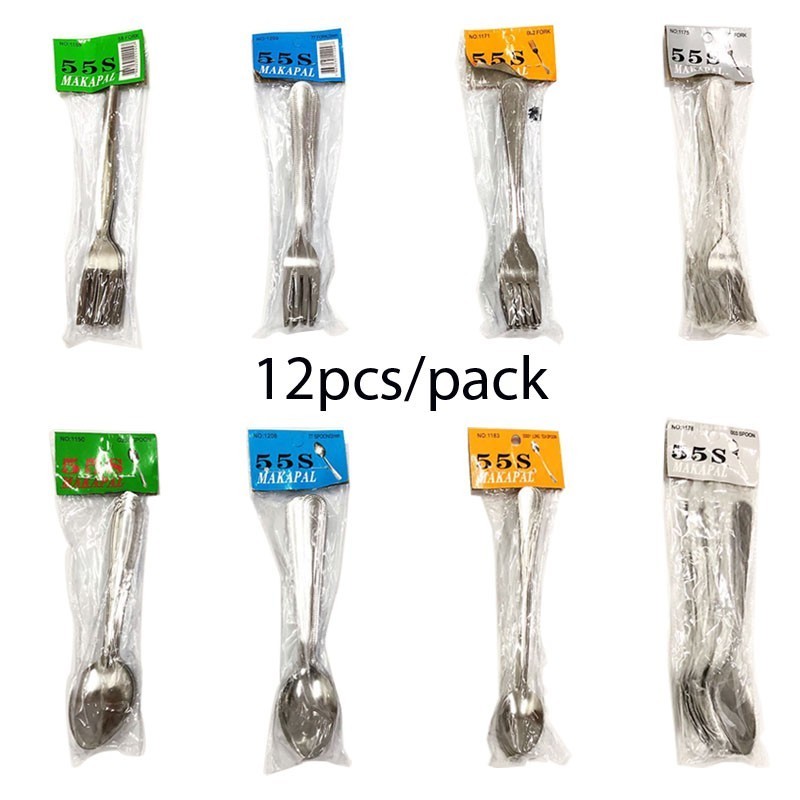 SAP Stainless spoon fork 12 pieces per pack kutsara kitchen | Shopee ...