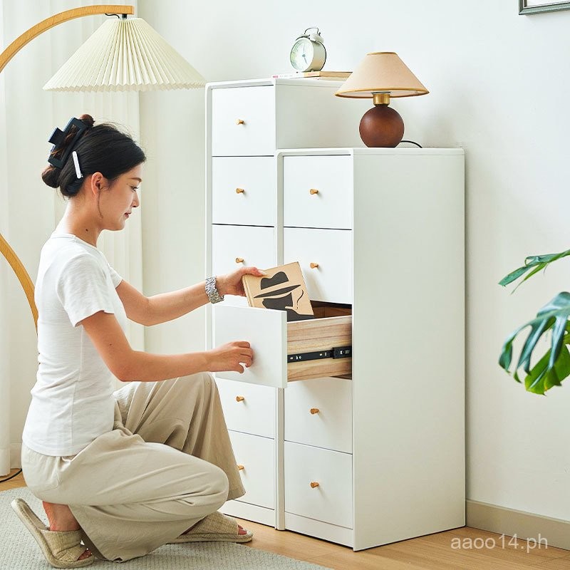 Solid Wood Chest of Drawers Multi-layer Drawer Gap Storage Cabinet ...