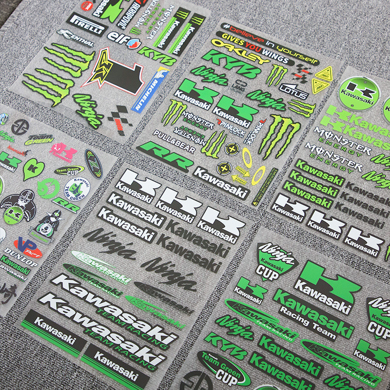 Motorcycle Stickers Helmet Decoration Kawasaki H2 Electric Vehicle ...