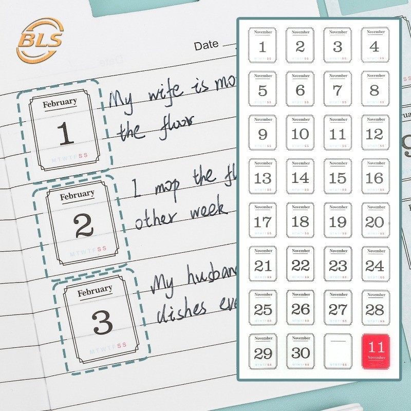 12 Sheets 365 Days Washi Stickers - Daily Planner Labels for Calendar ...