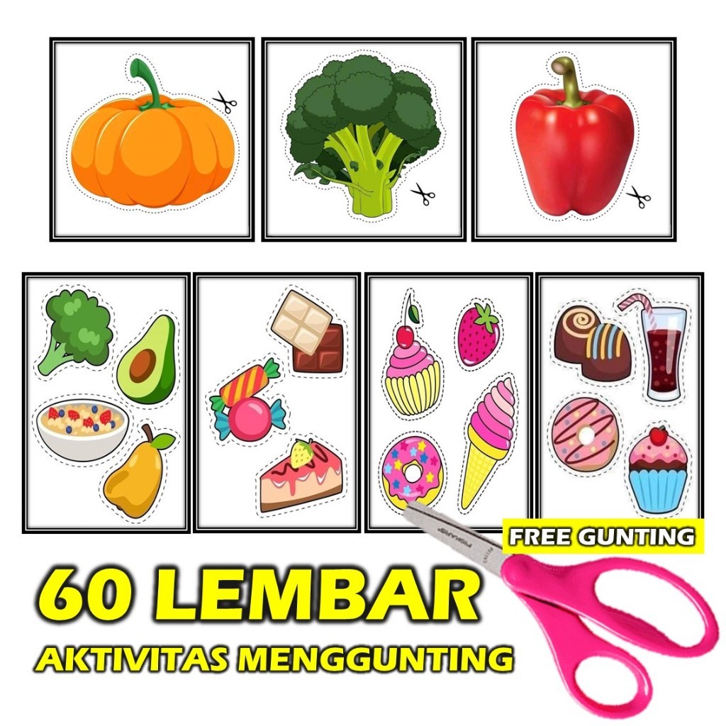 Worksheet Activity Cutting Drawing Fine Motor Toys for Children ...