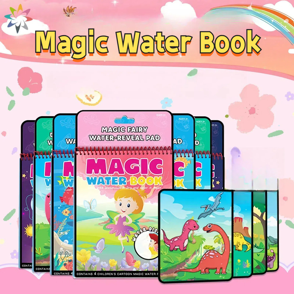 Magic Water Book Reusable Kids Drawing Book Magic Coloring Book ...