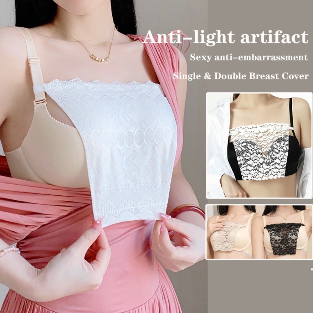 Womens Camisole Bra Anti Peep Invisible Cleavage Cover Up Overlay Modesty Panel Vest Tanks For 