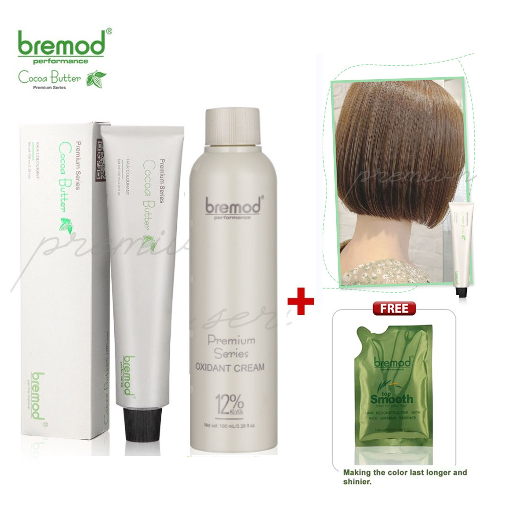 Bremod Premium Cocoa Butter Hair Color 9.0 Lighter Blond 100 ml BR-R308 ...