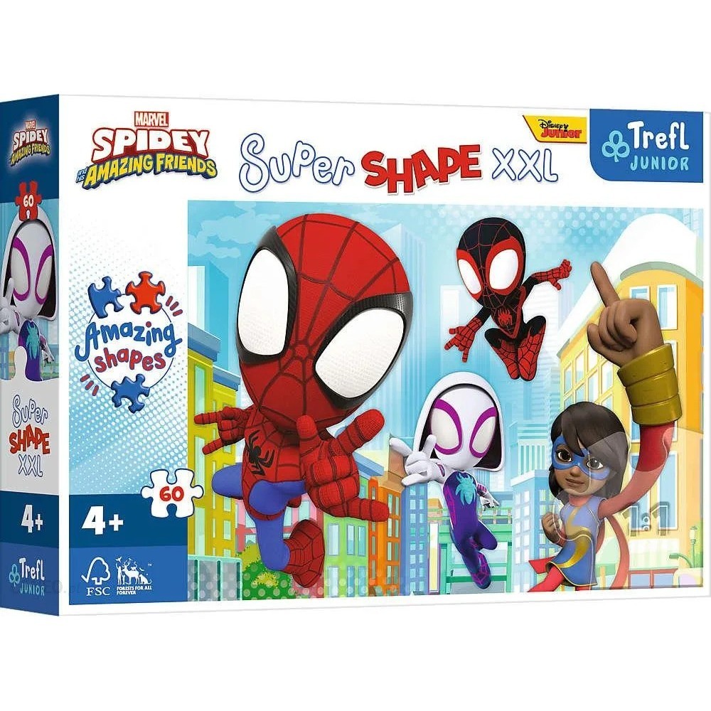 Trefl Marvel Spidey Amazing Friends Super Shape XXL Puzzle 60 pcs ...