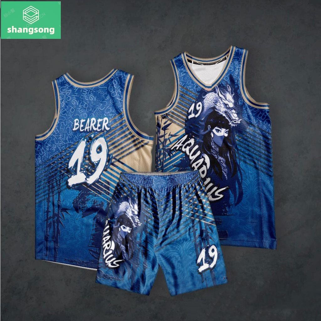 JERSEY SET FULL SUBLIMATION AQUARIUS (CHANGE NAME+TEAM NAME+NUMBER ...