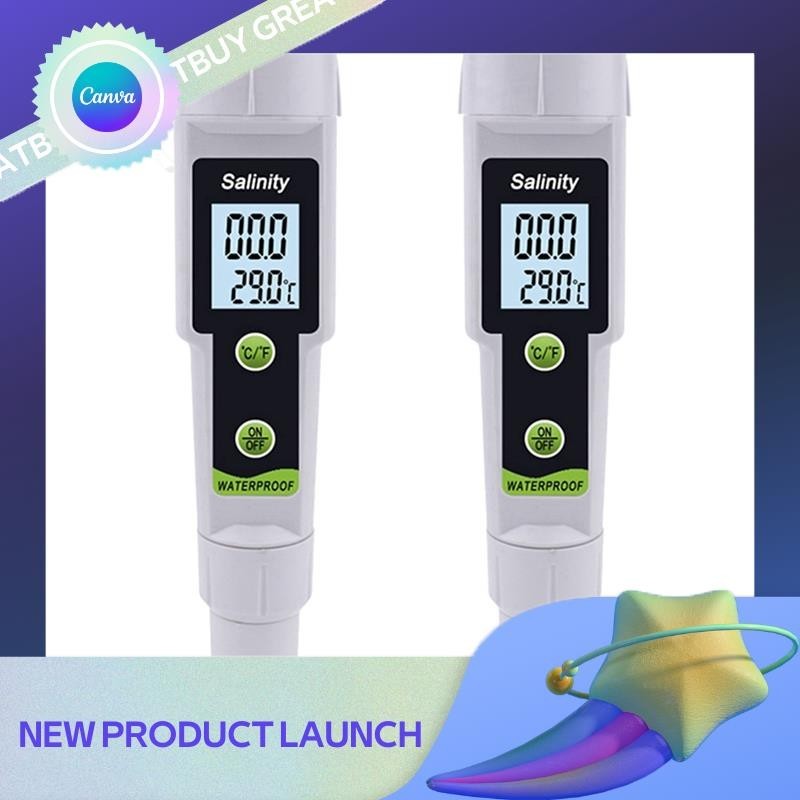 greatbuy 2X TPH 02154 Salinity Meter, Seawater Hydrometer, Salt Content Detection in Brine, for