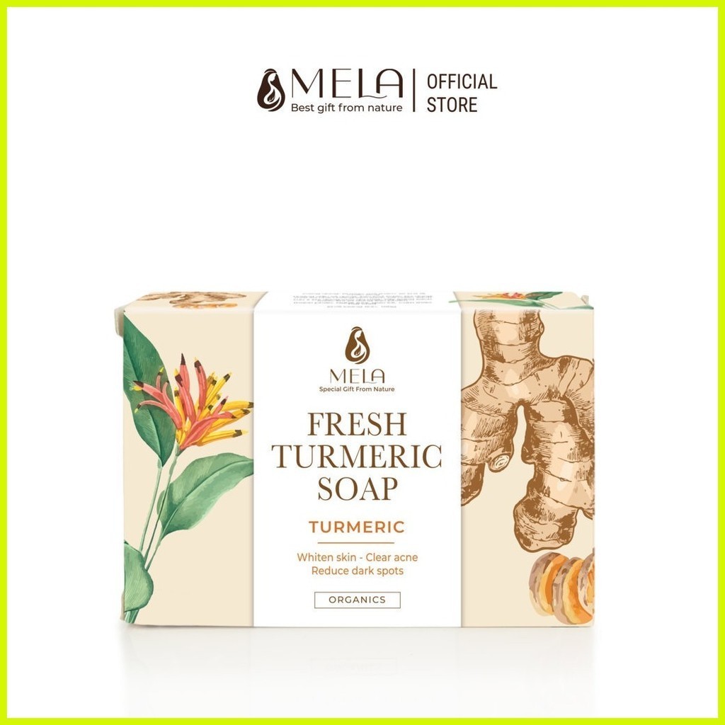 MELA natural turmeric soap, skin lightening soap 100g Shopee Philippines