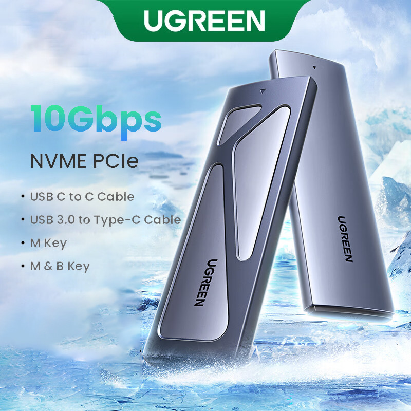 Case SSD M.2 NVMe USB-C 3.2 Gen 2 – 10 Gbps UASP, Compatibile Con 2230/2242/2260/2280 (Non Per SATA