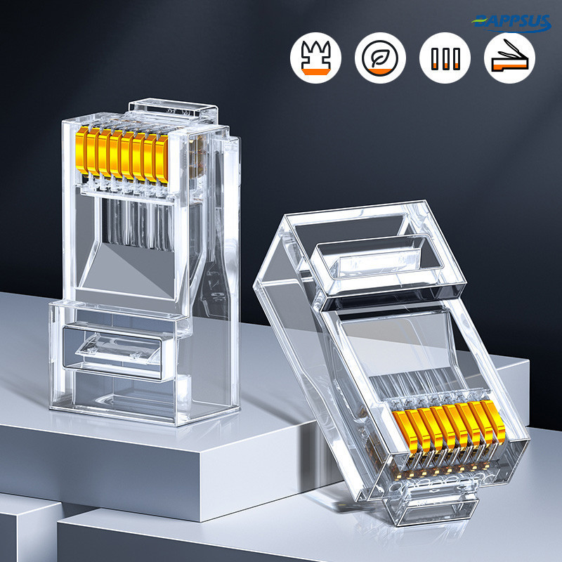 Ethernet Cable Crimp Connection Adapter / RJ45 Modular Plug Connectors ...
