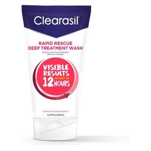 Clearasil Rapid Rescue Deep Treatment Wash, Salicylic Acid Acne ...