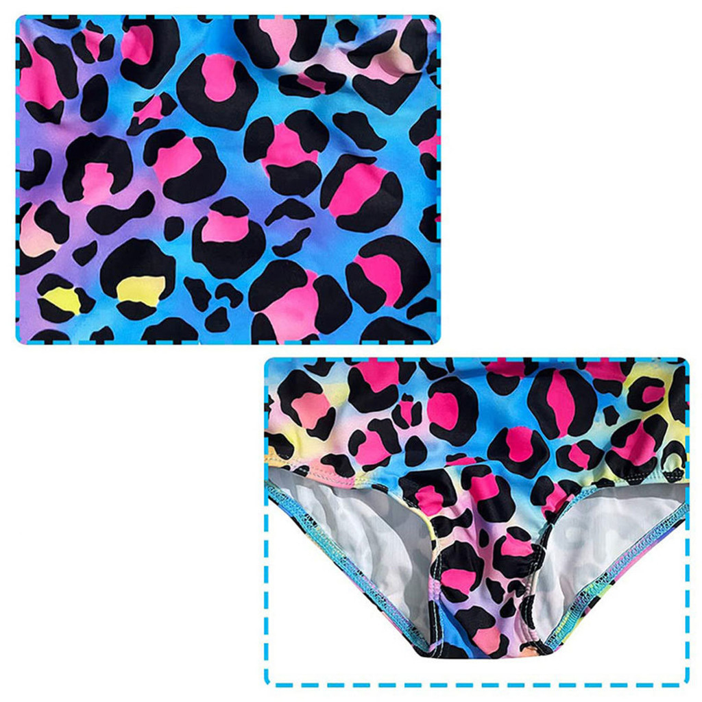 Lejafay Kids Girls Leopard Print Adjustable Spaghetti Straps Sleeveless