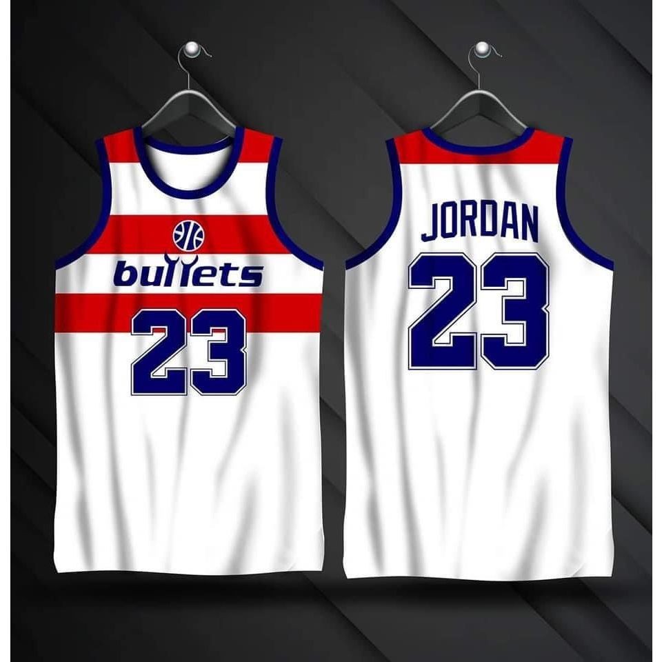 BULLETS 23 BASKETBALL JERSEY FULL SUBLIMATION FREE CUSTOMIZE NAME AND ...