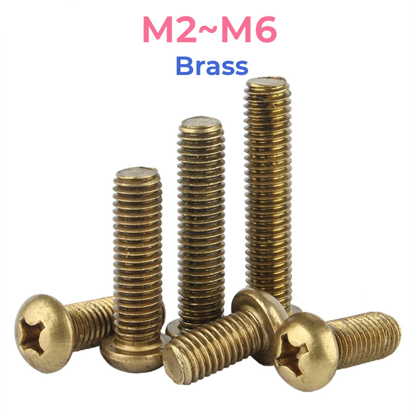 Brass Phillips Machine Pan Head Screws M2 M2.5 M3 M4 M5 M6 Copper ...