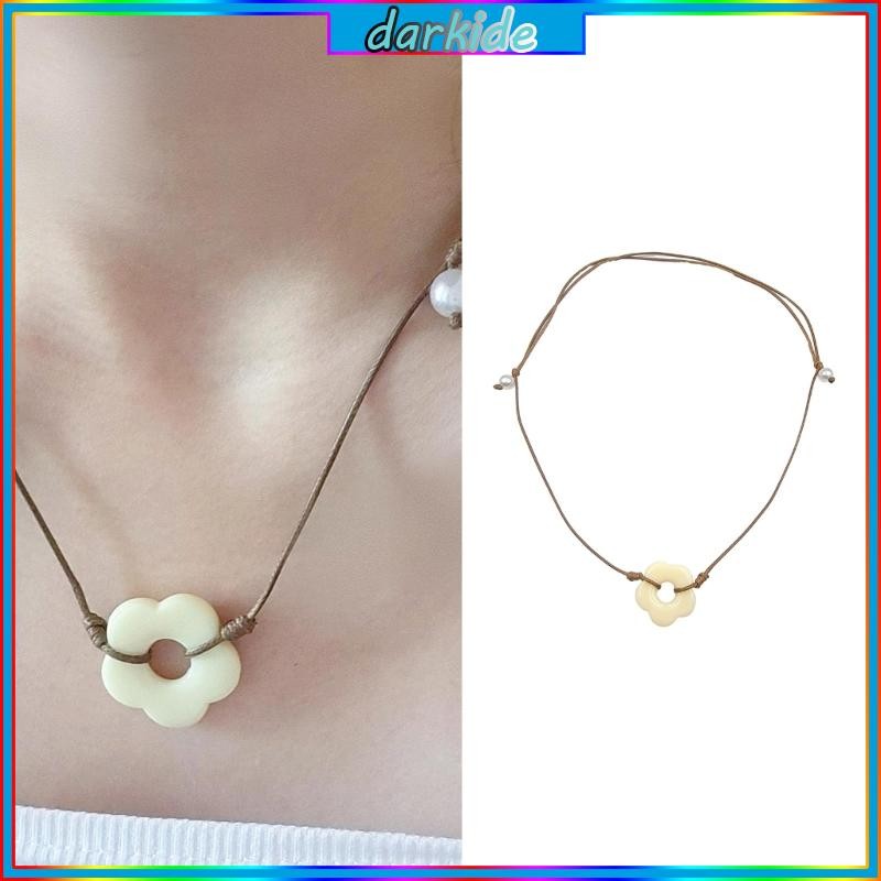 Dark Drawing Rope Flower Necklace Female Hip-hop Cold Wind Long Sweater ...
