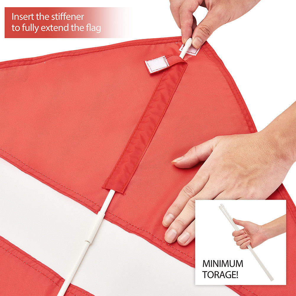 Multipurpose Dive Flag Quick Assembly Diver Down Flag for Boat ...