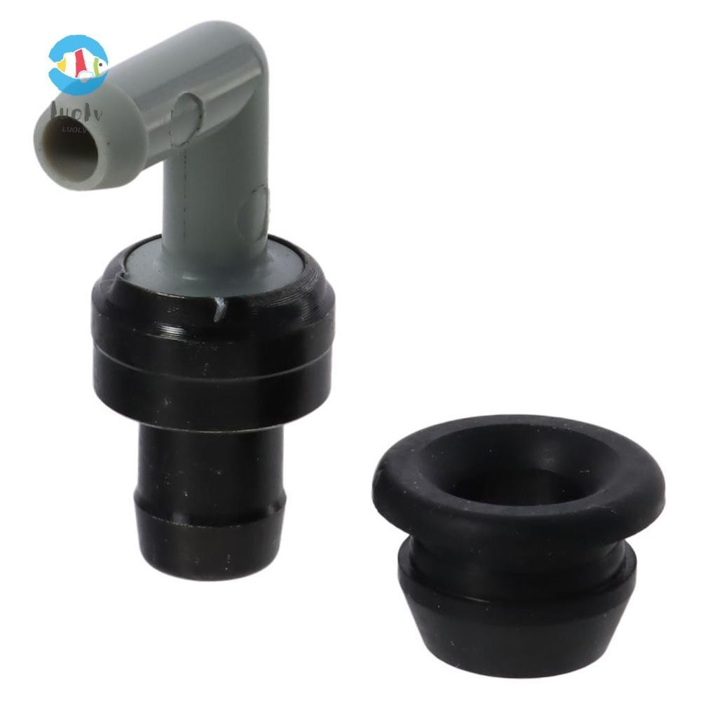 LUOLUVO 1Sets Exhaust Valve Kit, PVC Black Pcv Valve, Valvula Pcv Hose