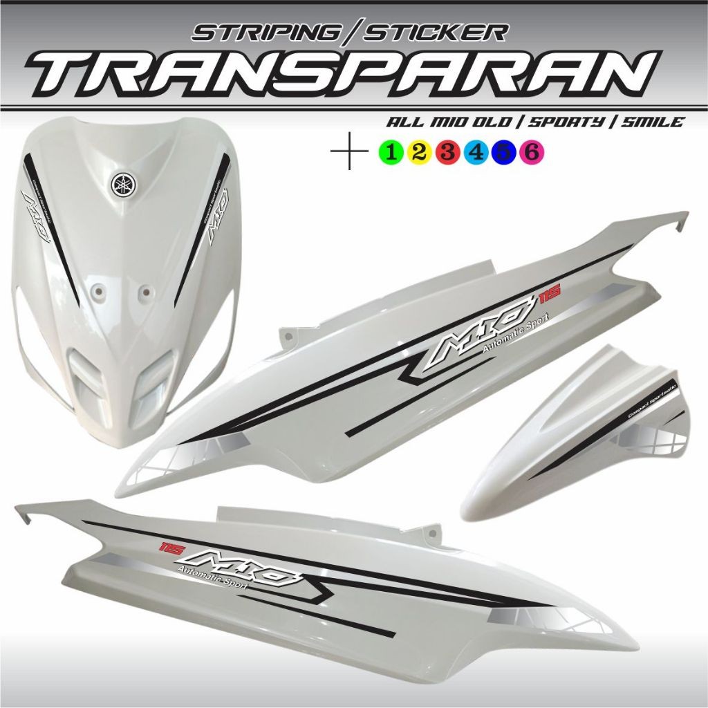 TRANSPARENT STRIPING STICKER MIO SPORTY/OLD SIMPLE TRANSPARENT LINE ...
